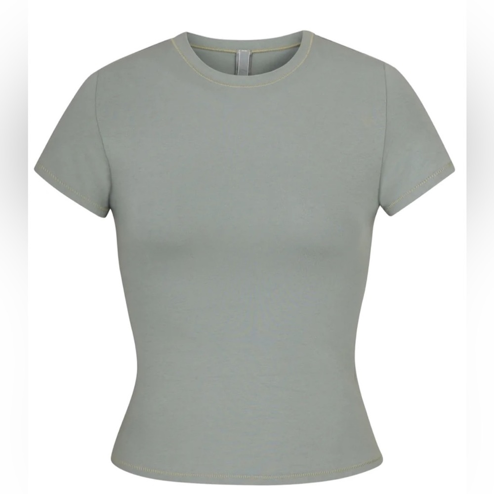 Skims Cotton Jersey T-shirt - mineral (S)